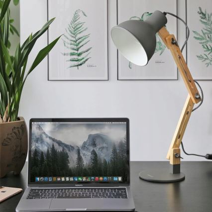 Stolná lampa 1xE27/40W/230V sivá