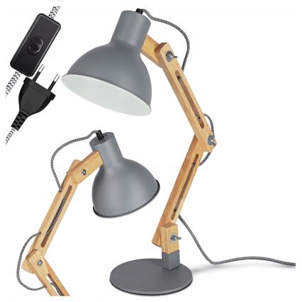 Stolná lampa 1xE27/40W/230V sivá