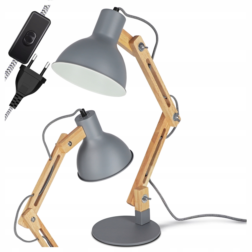 Stolná lampa 1xE27/40W/230V sivá