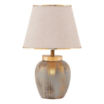 Stolná lampa 1xE27/40W/230V zlatá/béžová
