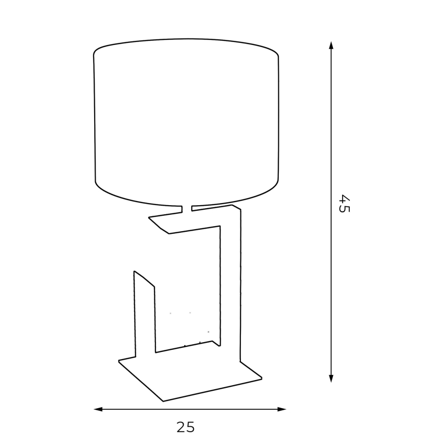 Stolná lampa 1xE27/60W/230V 45 cm čierna/zlatá