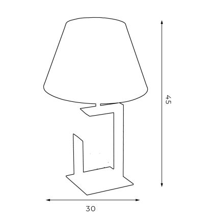 Stolná lampa 1xE27/60W/230V 45 cm modrá/zlatá