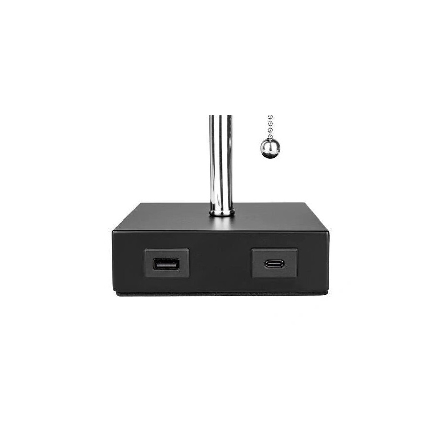 Stolná lampa 1xE27/60W/230V s USB nabíjačkou