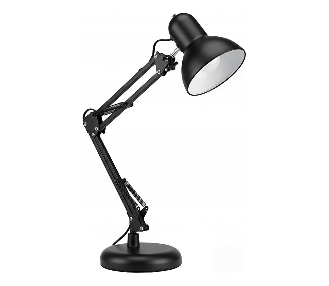 SmartLED Stolná lampa 2 v 1 so svorkou, 1×E27/60W/230V, čierna 1235