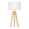 Stolná lampa ALBA 1xE27/15W/230V biela/borovica