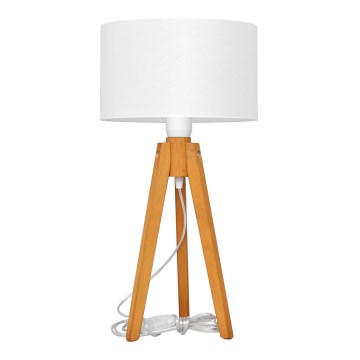 Stolná lampa ALBA 1xE27/15W/230V biela/dub