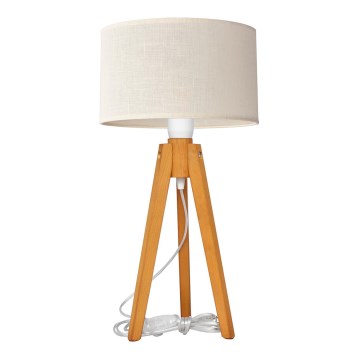 Stolná lampa ALBA 1xE27/15W/230V krémová/dub