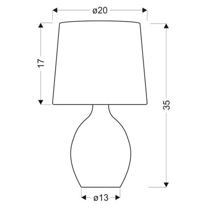 Stolná lampa AMBON 1xE14/40W/230V biela