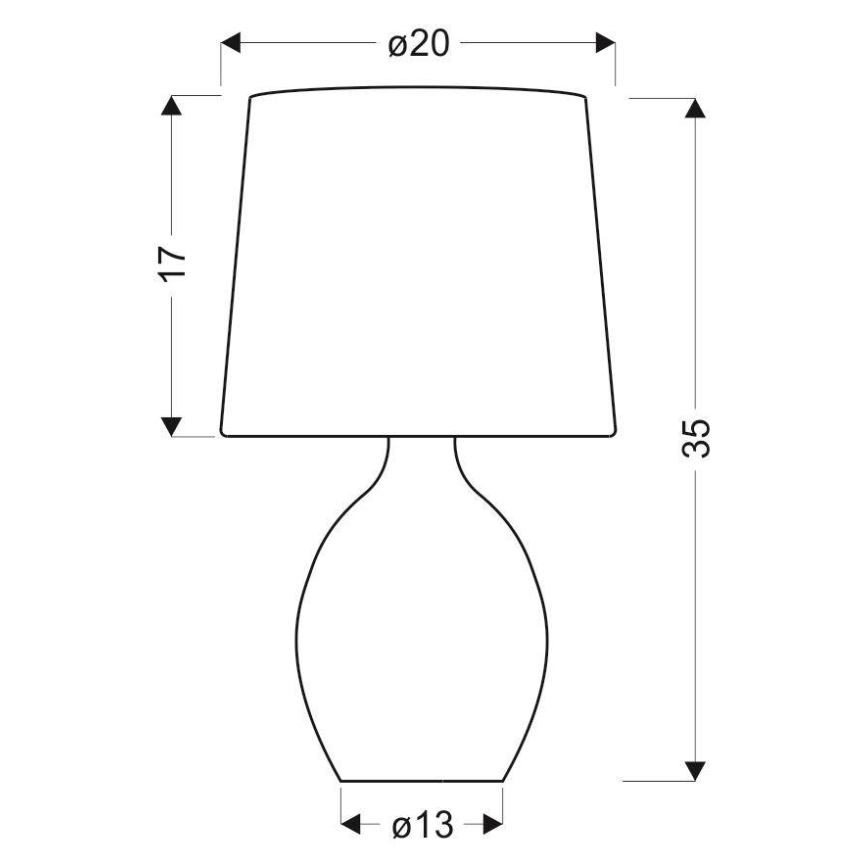 Stolná lampa AMBON 1xE14/40W/230V biela