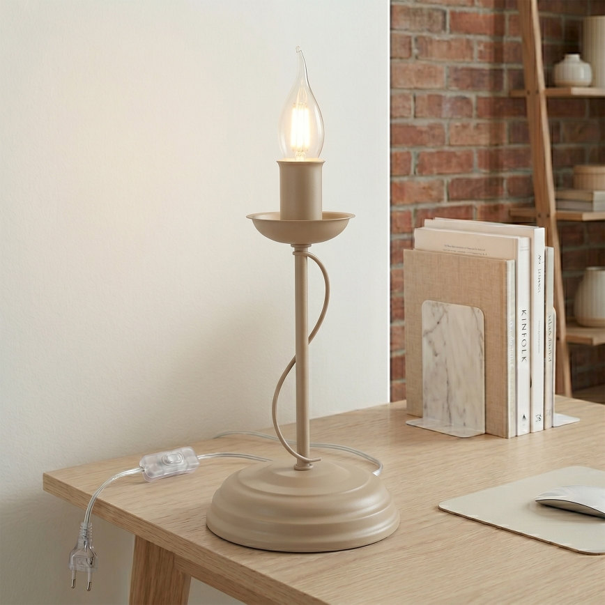 Stolná lampa ANTON 1xE14/60W/230V béžová