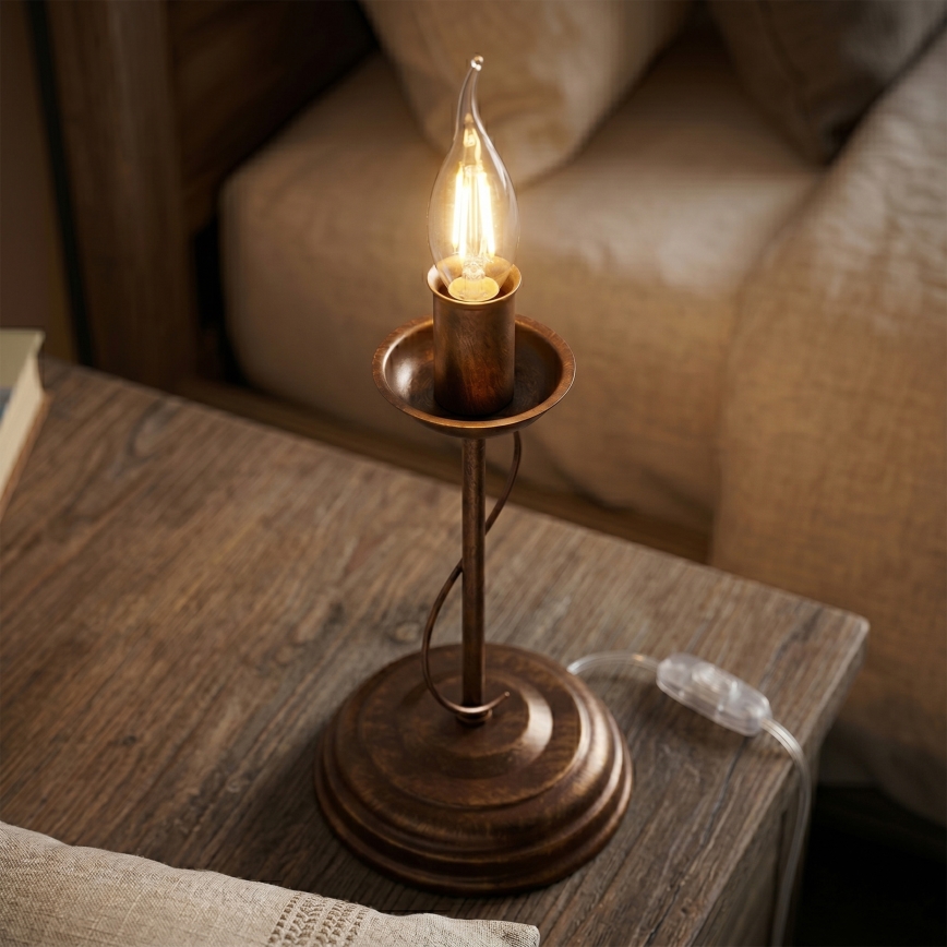 Stolná lampa ANTON 1xE14/60W/230V bronzová
