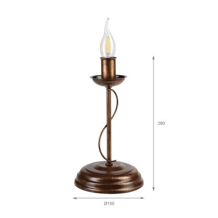 Stolná lampa ANTON 1xE14/60W/230V bronzová