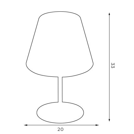 Stolná lampa ARDEN 1xE27/60W/230V pr. 20 cm biela