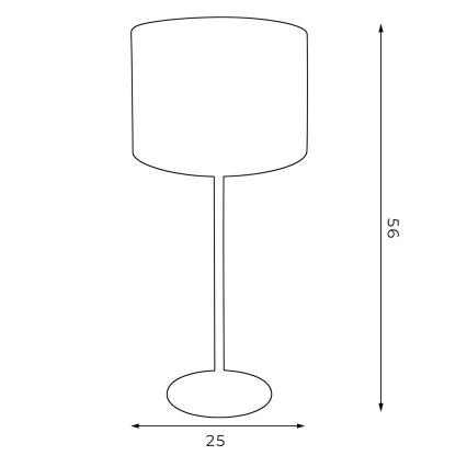 Stolná lampa ARDEN 1xE27/60W/230V pr. 25 cm čierna/zlatá