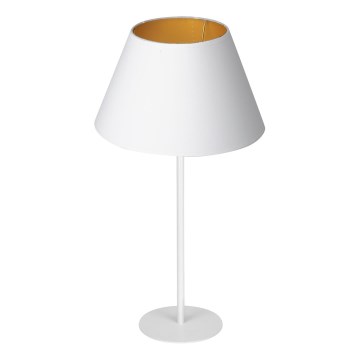 Stolná lampa ARDEN 1xE27/60W/230V pr. 30 cm biela/zlatá