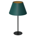 Stolná lampa ARDEN 1xE27/60W/230V pr. 30 cm zelená/zlatá