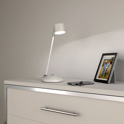 Stolná lampa ARENA 1xGX53/11W/230V biela/lesklý chróm