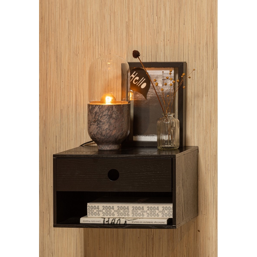 Stolná lampa ASEL 1xE27/25W/230V mramor šedá/hnedá