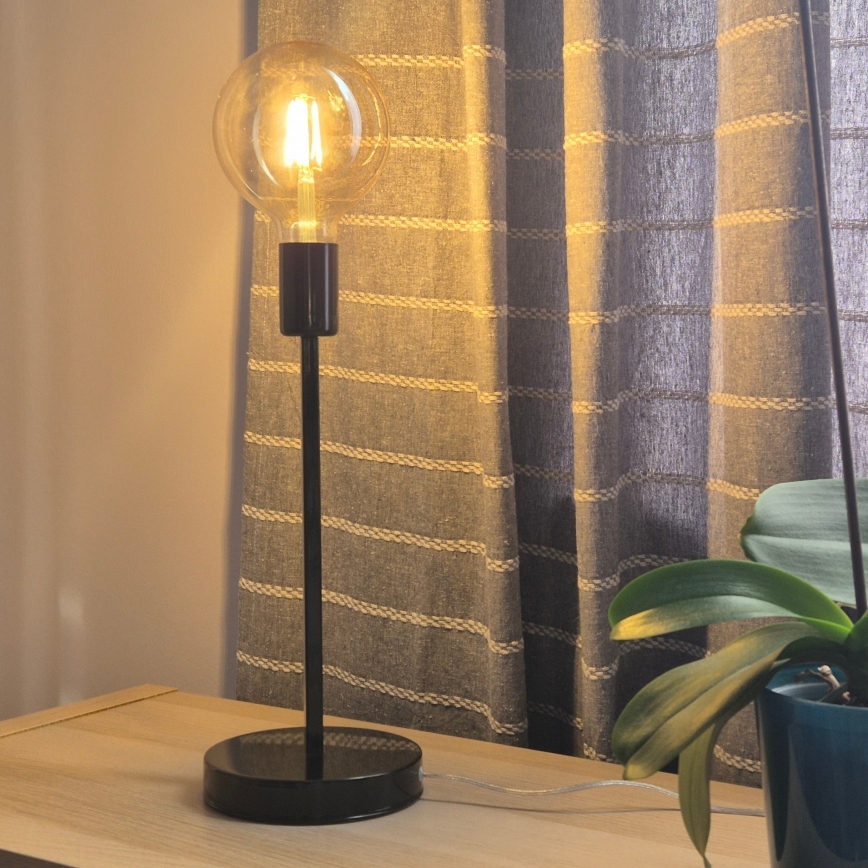 Stolná lampa ASTRID 1xE27/60W/230V lesklá čierna