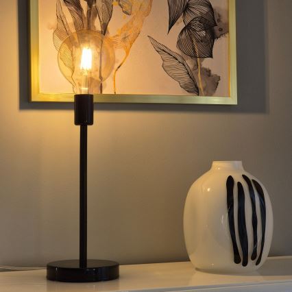 Stolná lampa ASTRID 1xE27/60W/230V lesklá čierna