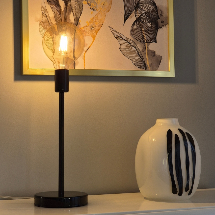 Stolná lampa ASTRID 1xE27/60W/230V lesklá čierna