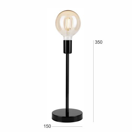 Stolná lampa ASTRID 1xE27/60W/230V lesklá čierna