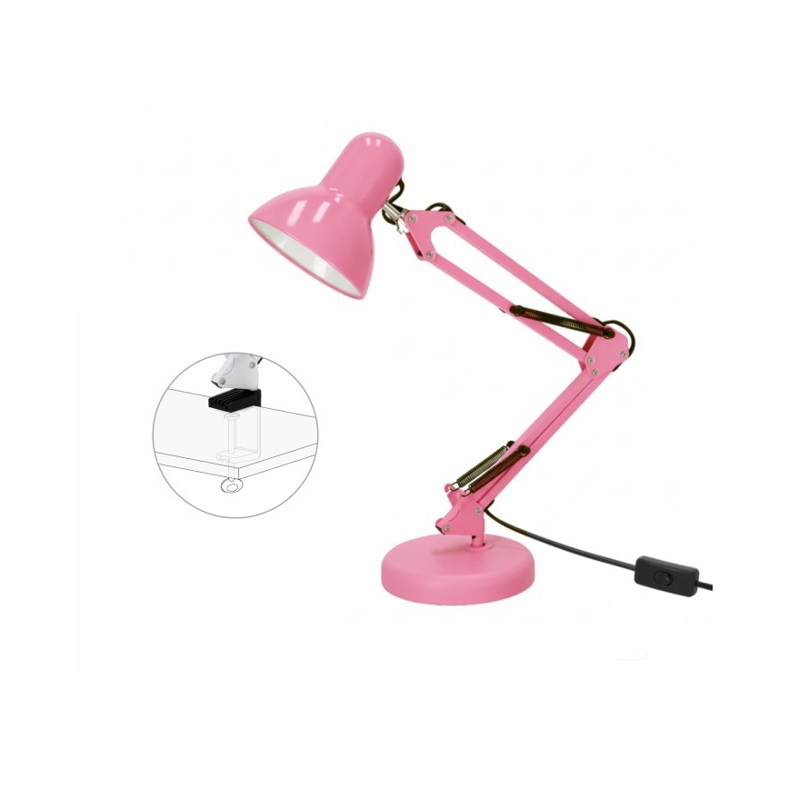Stolná lampa AURIQ 1xE27/60W/230V ružová