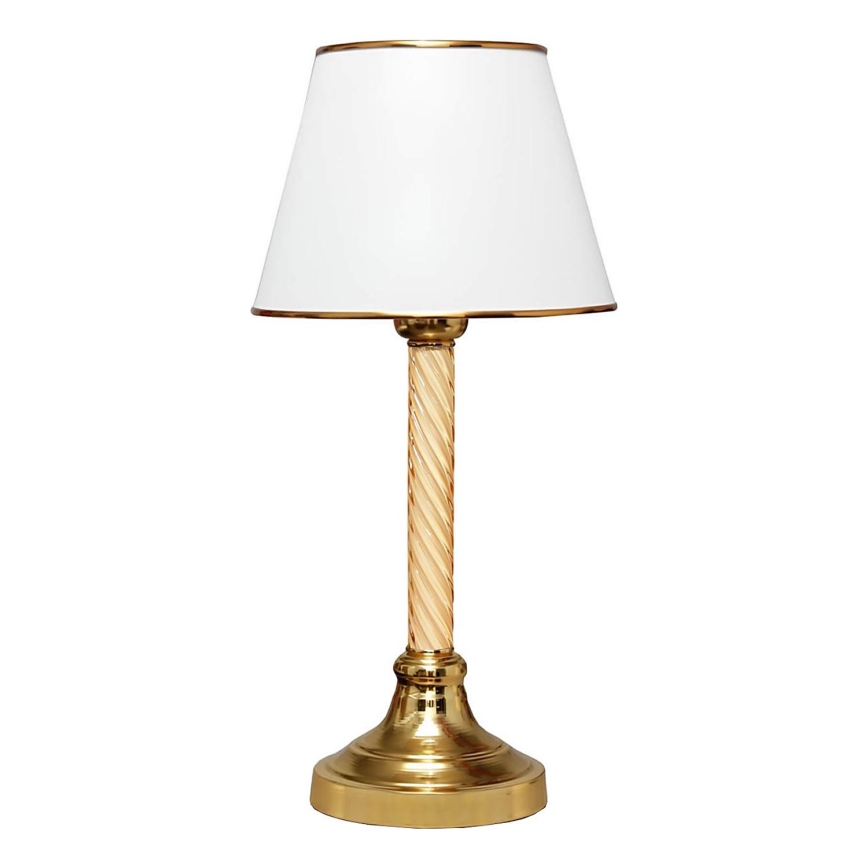 Stolná lampa AYD 1xE27/40W/230V biela/zlatá