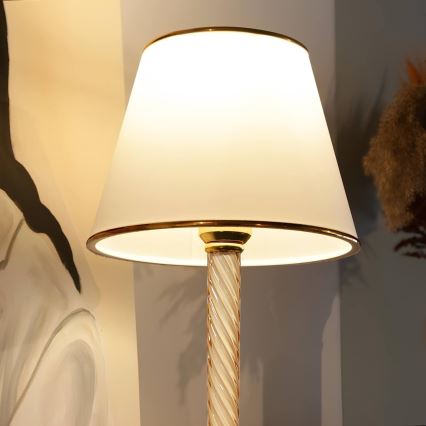 Stolná lampa AYD 1xE27/40W/230V biela/zlatá