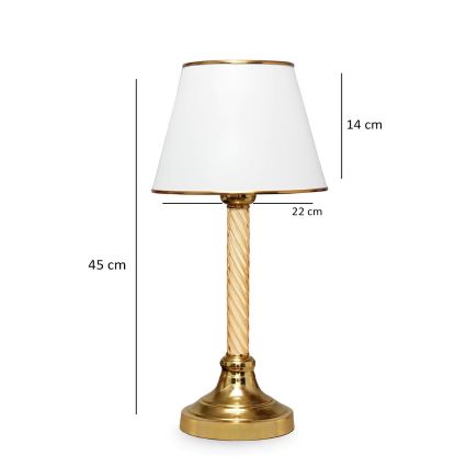 Stolná lampa AYD 1xE27/40W/230V biela/zlatá