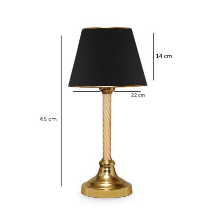 Stolná lampa AYD 1xE27/40W/230V čierna/zlatá