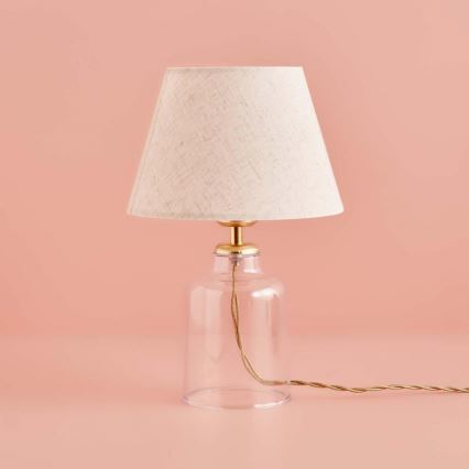 Stolná lampa AYD 1xE27/40W/230V krémová/číra
