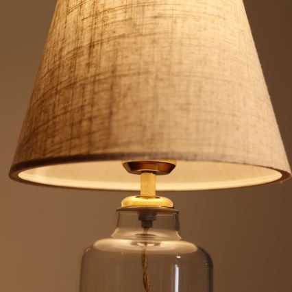 Stolná lampa AYD 1xE27/40W/230V krémová/číra