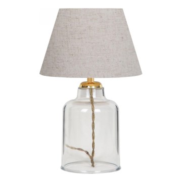 Stolná lampa AYD 1xE27/40W/230V sivá/číra