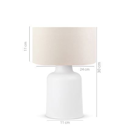 Stolná lampa AYD 1xE27/60W/230V béžová/biela