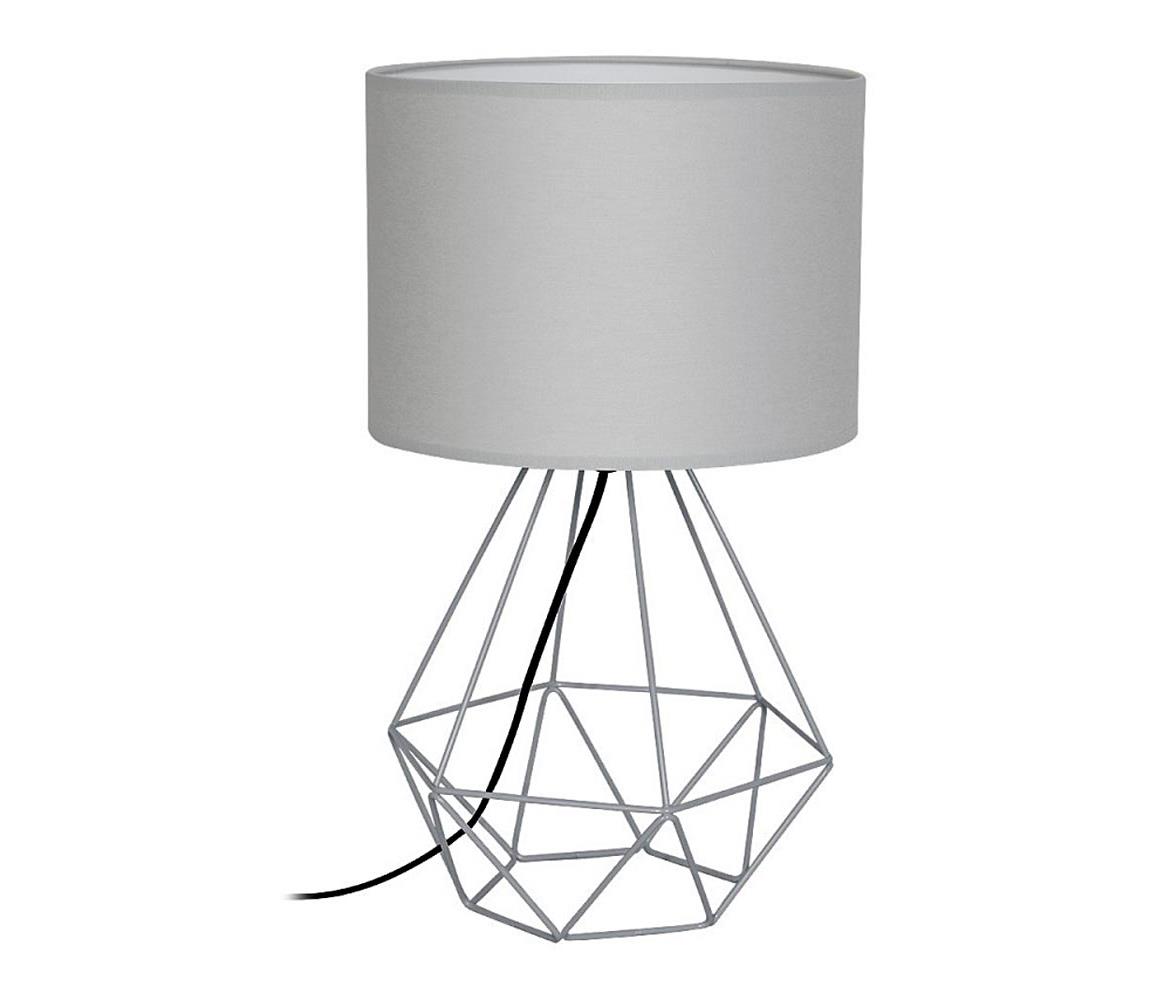  Stolná lampa BASKET 1xE27/60W/230V šedá 