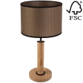 Stolná lampa BENITA 1xE27/60W/230V 48 cm hnedá/dub – FSC certifikované
