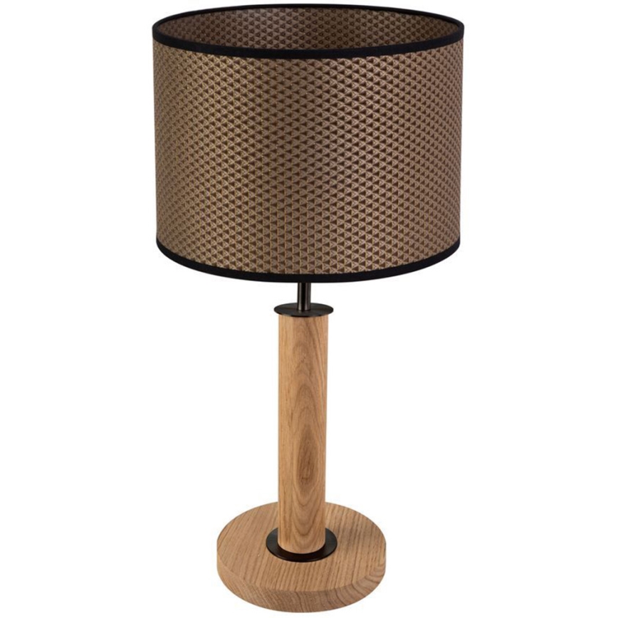 Stolná lampa BENITA 1xE27/60W/230V 48 cm hnedá/dub