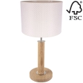 Stolná lampa BENITA 1xE27/60W/230V 48 cm krémová/dub – FSC certifikované