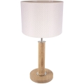 Stolná lampa BENITA 1xE27/60W/230V 48 cm krémová/dub
