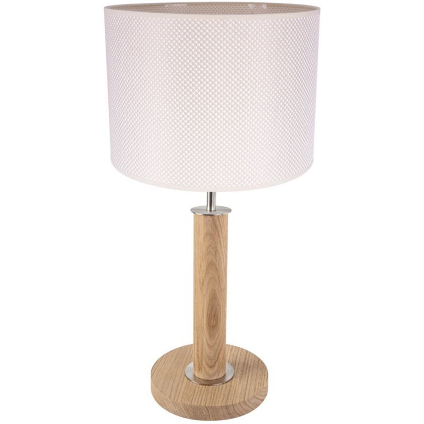 Stolná lampa BENITA 1xE27/60W/230V 48 cm krémová/dub