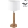 Stolná lampa BENITA 1xE27/60W/230V 61 cm biela/dub – FSC certifikované