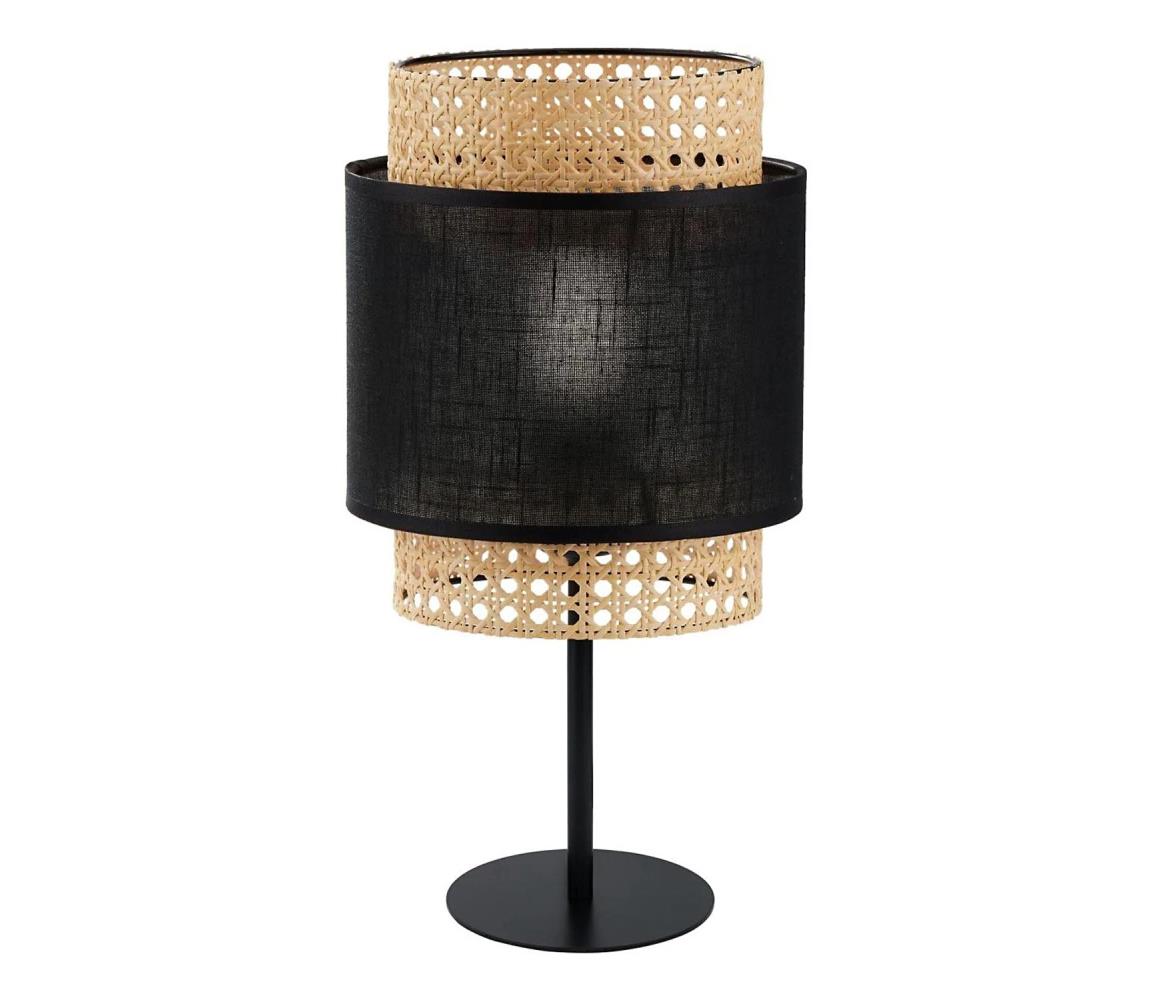 Stolná lampa BOHO 1xE27/15W/230V čierna/ratan 5567