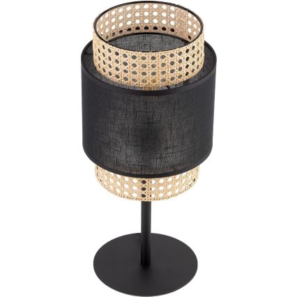 Stolná lampa BOHO 1xE27/15W/230V čierna/ratan