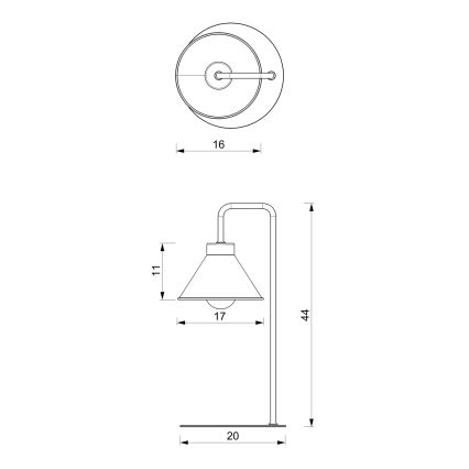 Stolná lampa DEMET 1xE27/15W/230V čierna/zlatá