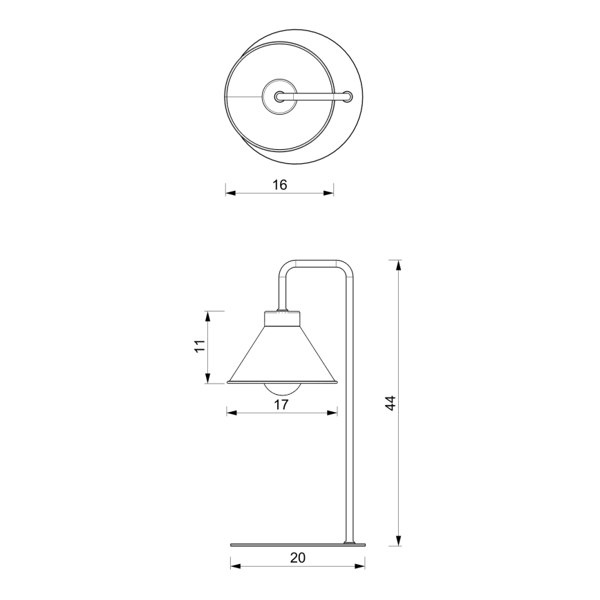 Stolná lampa DEMET 1xE27/15W/230V čierna/zlatá