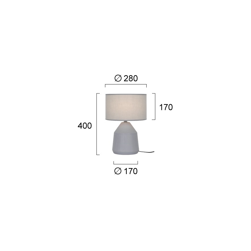 Stolná lampa DOLLY 1xE27/25W/230V sivá