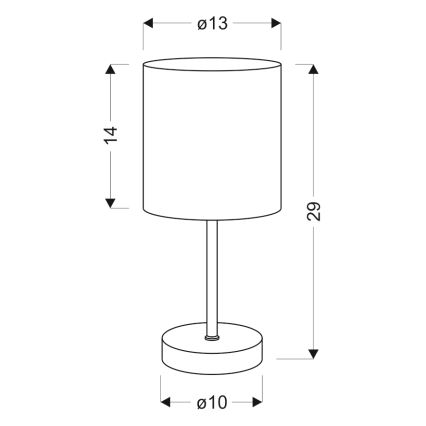 Stolná lampa EMILY 1xE14/40W/230V béžová/lesklý chróm