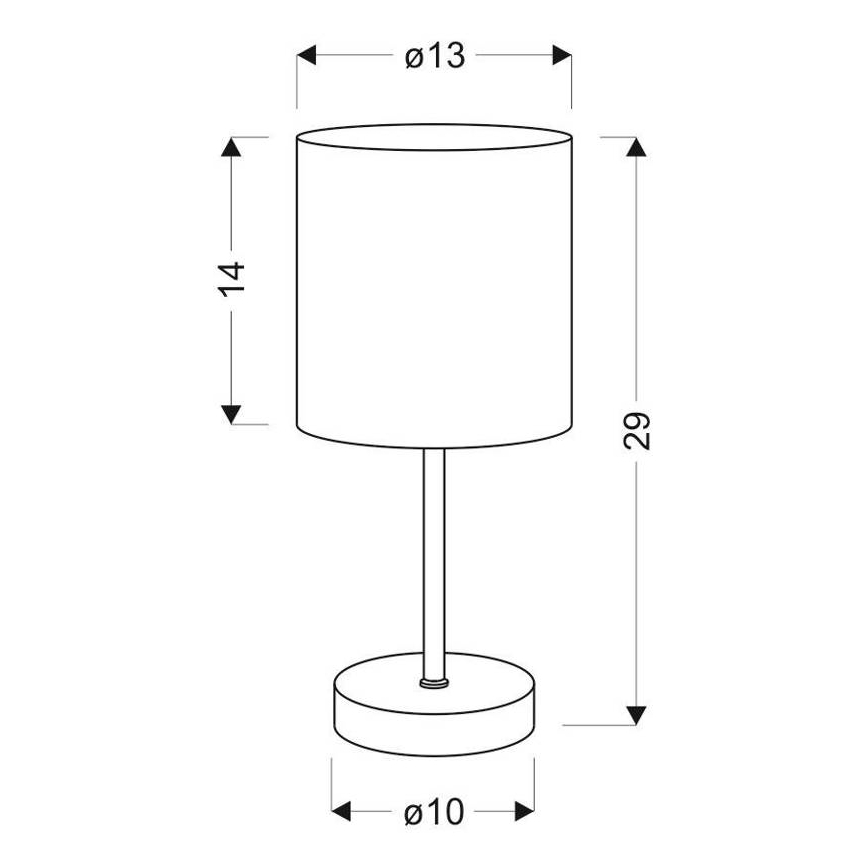 Stolná lampa EMILY 1xE14/40W/230V biela/lesklý chróm