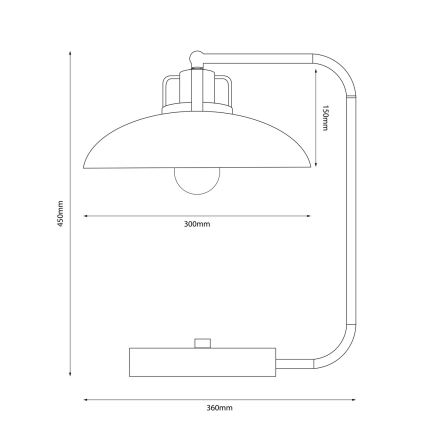Stolná lampa FELIX 1xE27/60W/230V biela
